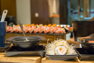  delicous Japanese food buffet in restaurant