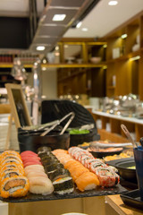  delicous Japanese food buffet in restaurant