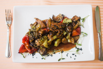 meat with vegetables