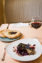steak and red wine