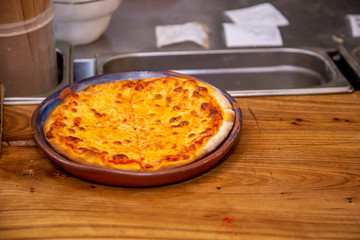 Khachapuri with cheese and egg