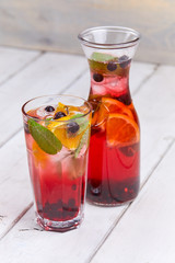 summer drink in the bottle