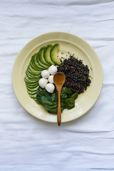 healthy dinner with cheese and quinoa