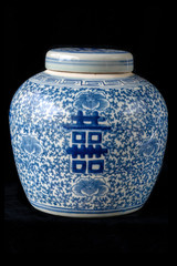 Chinese porcelain vases with the Double Happiness Chinese character