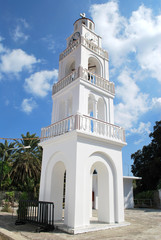 Obraz premium Church Bell Tower, Tsampika Monastery, Summer, Rhodes Island, Greece