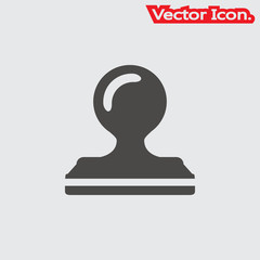 stamp icon isolated sign symbol and flat style for app, web and digital design. Vector illustration.