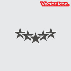 Stars icon isolated sign symbol and flat style for app, web and digital design. Vector illustration.