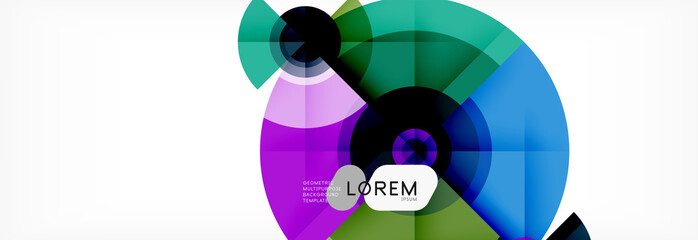 Fototapeta premium Geometric circle abstract background, creative geometric wallpaper.