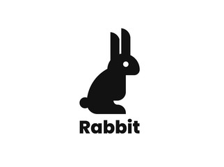Rabbit Logo vector minimal illustration design