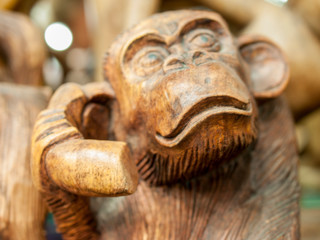 drei Affen, Affe, holzschnitzerei, Souvenir, nicht hören, taub, nicht hören, nicht sehen, nicht sprechen, drei Affen