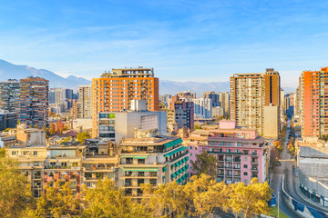 Aerial Cityscape, Santiago de Chile