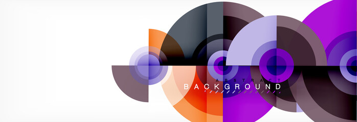 Fototapeta premium Round circles and triangles abstract background
