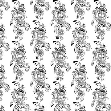 Seamless pattern on white background