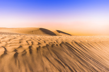 Golden Sand Dunes of the Desert, UAE, Oct.2016