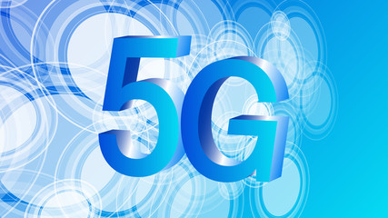 New 5G networks, cyberspace binary code background, computer science vector layout