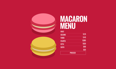 Macaron Menu Interface Design