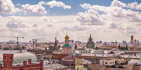 Moscow is ancient and modern. View from above