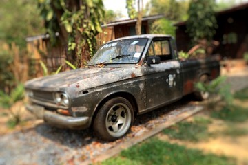 Old car rusty vintage
