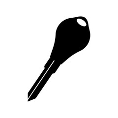 Obraz premium House key monochrome icon - vector