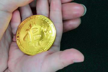 Hope for Bitcoin digital currency in the hands of mom and child