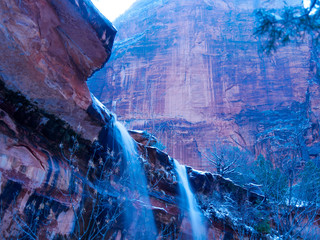 Cold Waterfalls in Zion