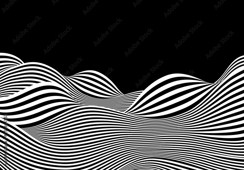Canvas Prints wavy abstract structure background.