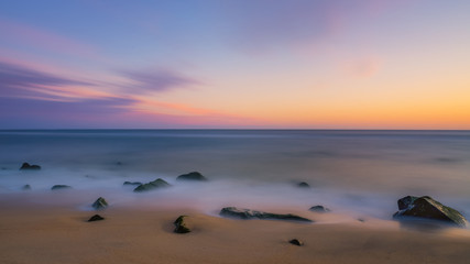 Long exposure seascape at Sandy Hook Beach in New Jersey