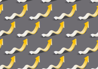 Arrows seamless background, backdrop for website or textile, crawling funny cartoon cursors, vector wallpaper or web site background.