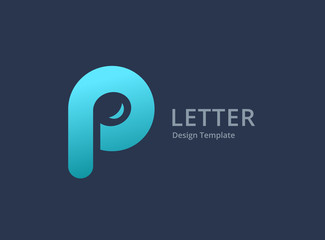 Letter P music logo icon design template elements