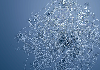 City Center 3d rendering, illustration 3d