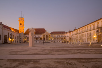 Fototapeta na wymiar Old university courtyard in Coimbra