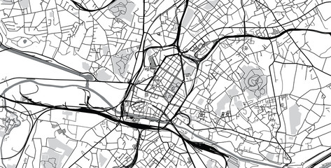 Obraz premium Urban vector city map of Charleroi, Belgium