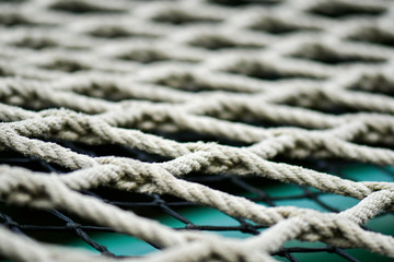 White hemp rope climbing playground