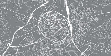 Urban vector city map of Leuven, Belgium