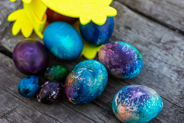 a lot of easter eggs for Christian seasonal holiday