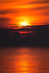 Sonnenuntergang bei Helgoland