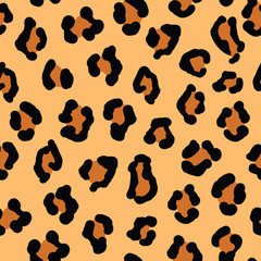 Seamless leopard skin background. Vector animal print