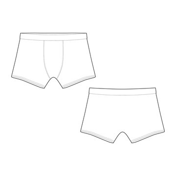 Boxer Shorts Isolated. Vector Illustration Of Men S Underpants.