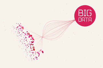 Abstract infographics visualization. Big data code representation. Futuristic network or business analytics. Graphic concept for your design