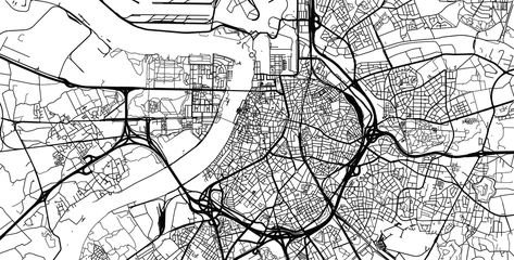 Stickers fenêtre Anvers Urban vector city map of Antwerp, Belgium