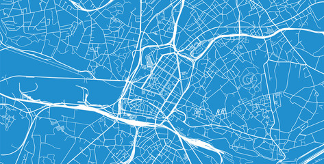 Urban vector city map of Charleroi, Belgium
