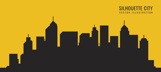 Vector Illustration : Silhouette of the city