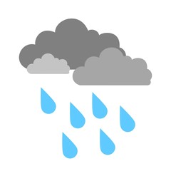 weather storm illustration, sun rain symbol - weather storm icon