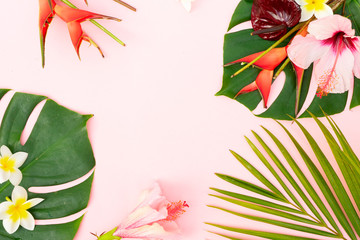 Tropical green leaves