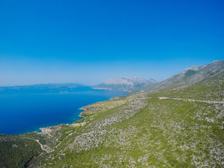 Panorama der K&uuml;ste vor Peljesac, Halbinsel auf Kroatien