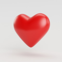 Red 3d Heart Balloon
