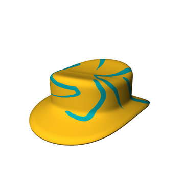 Yellow Hat On White Background