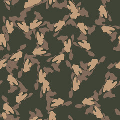 Fototapeta premium Field camouflage of various shades of green, brown and beige colors