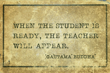 student is ready Buddha