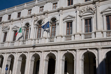 Fototapeta na wymiar Bergamo, Italy - January 28, 2019: Angelo Mai Library (Palazzo Nuovo)